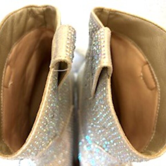 2nd pair: Forever brand "River" heeled ankle boots in sparkle finish NWOT Size 8 - Picture 3 of 9